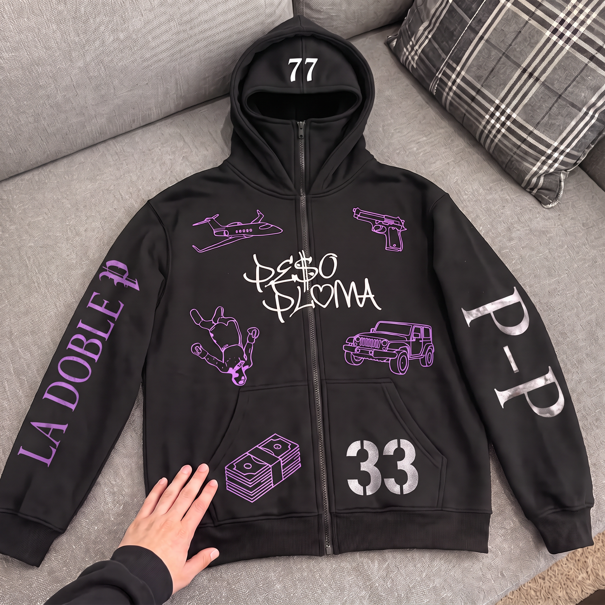 La Doble P Ski Mask Hoodie